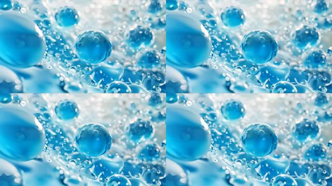 晶莹的水分子纯净水H20补水精华滋润护肤