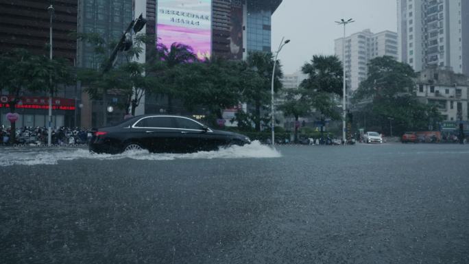 街道淹水-高速摄影