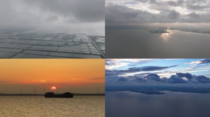 洪泽湖航拍延时素材合集