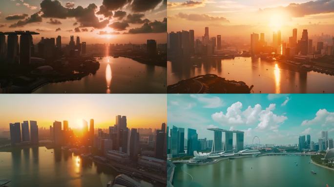 新加坡城市日出