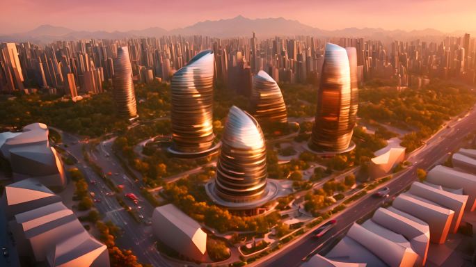 科幻城市未来高楼大厦