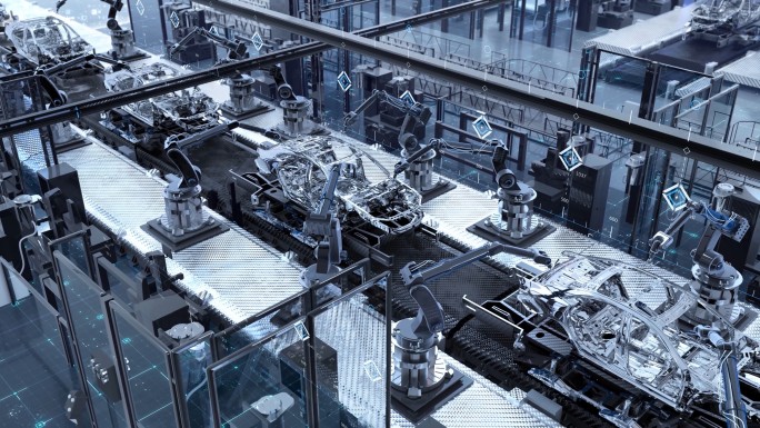 全自动化汽车工业工厂生产线