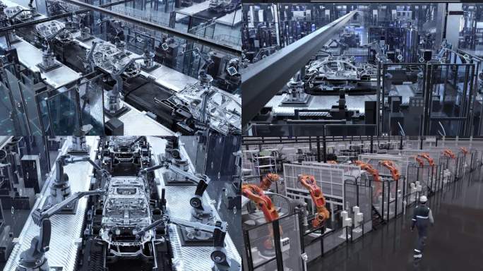 全自动化汽车工业工厂生产线