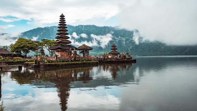 印尼巴厘岛水神庙延时