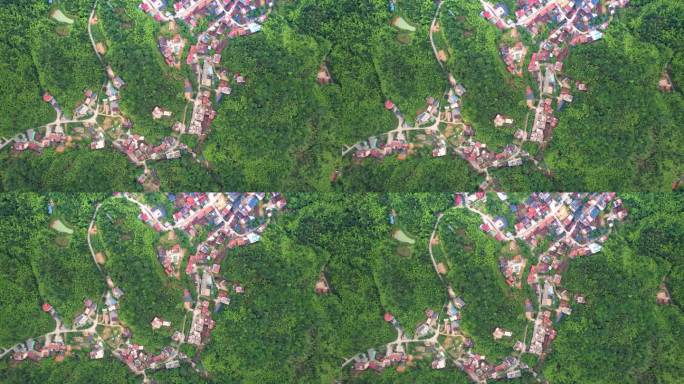 山区森林南昆山国家森林公园山村航拍