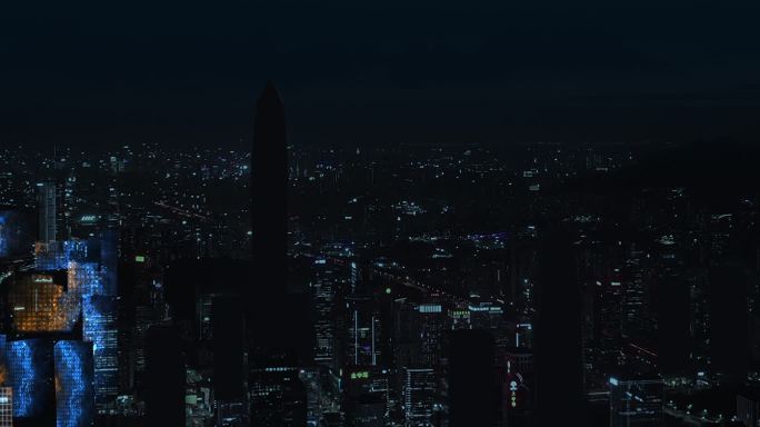 科技线条点亮深圳夜景