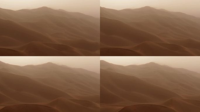 沙漠中风沙，库木塔格沙漠，塔克拉玛干沙漠