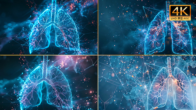 健康肺部电子动画 数字化人体身体生理组织