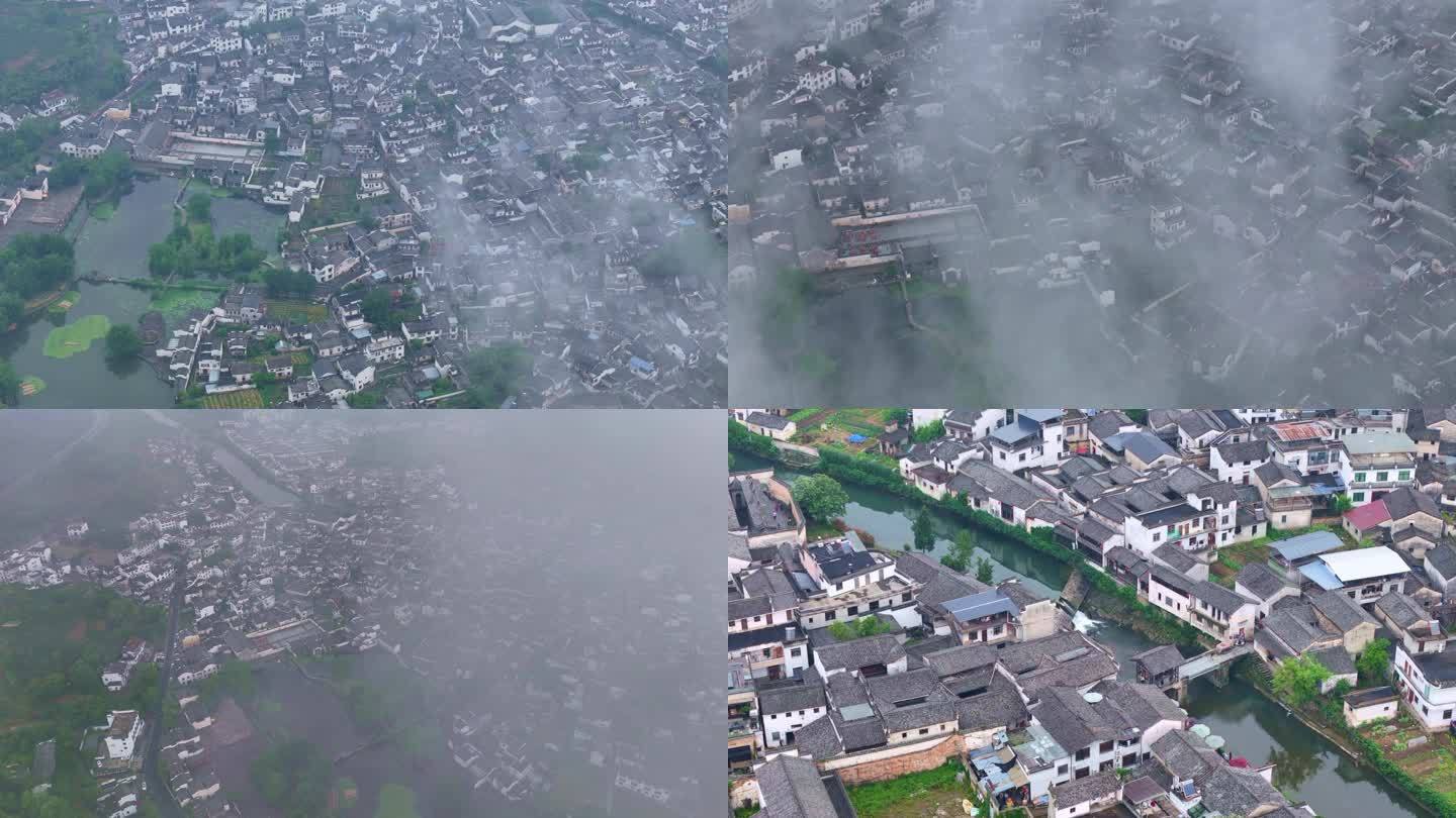 徽州呈坎古村落烟雨徽州