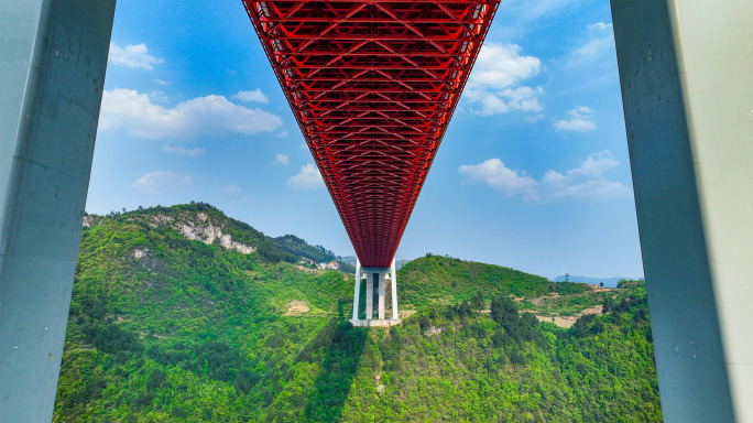 贵州桥梁悬索桥航拍