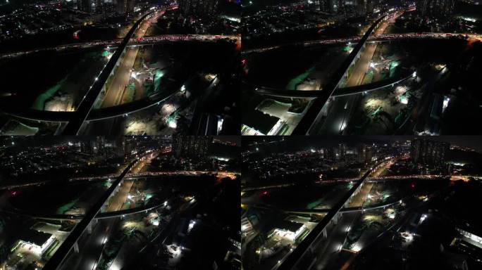 4K高清航拍城市夜景|深圳龙岗大运