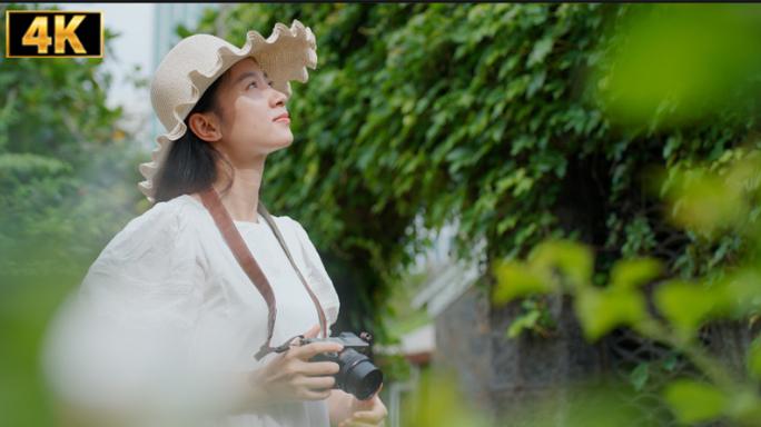 美女旅游 度假避暑郊游文艺美女 阳光美女