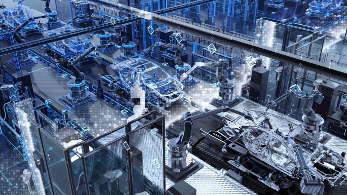 汽车生产线科技全息汽车工厂虚拟现实转换