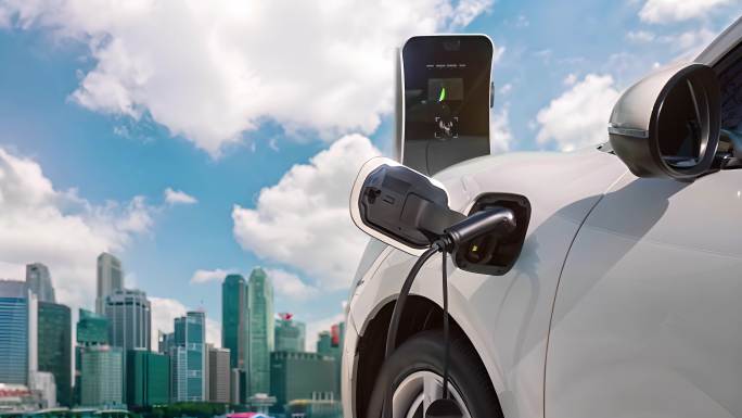 【4K】新能源未来充电桩充电站新能源汽车