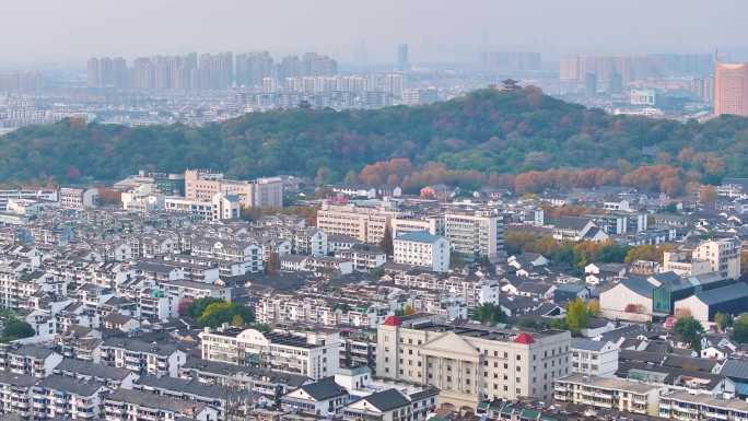 浙江绍兴越城区航拍城市风景风光素材4