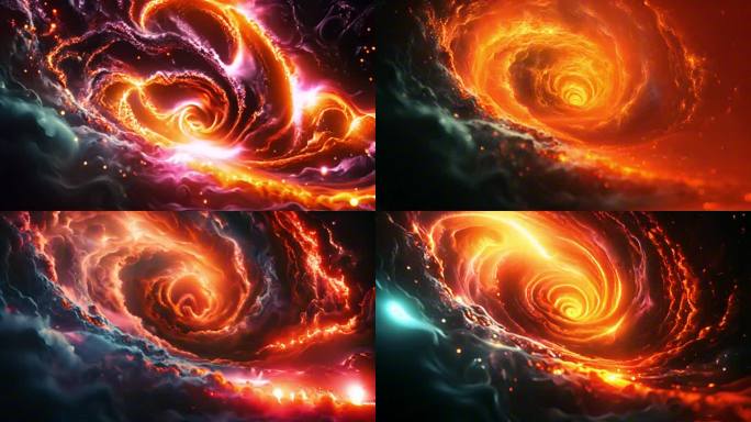 宇宙星云旋涡能量色彩斑斓神秘深邃壮观未知
