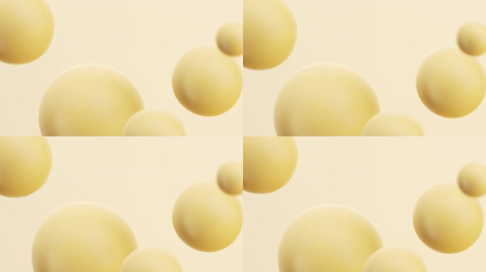 黄色简约球抽象图案背景