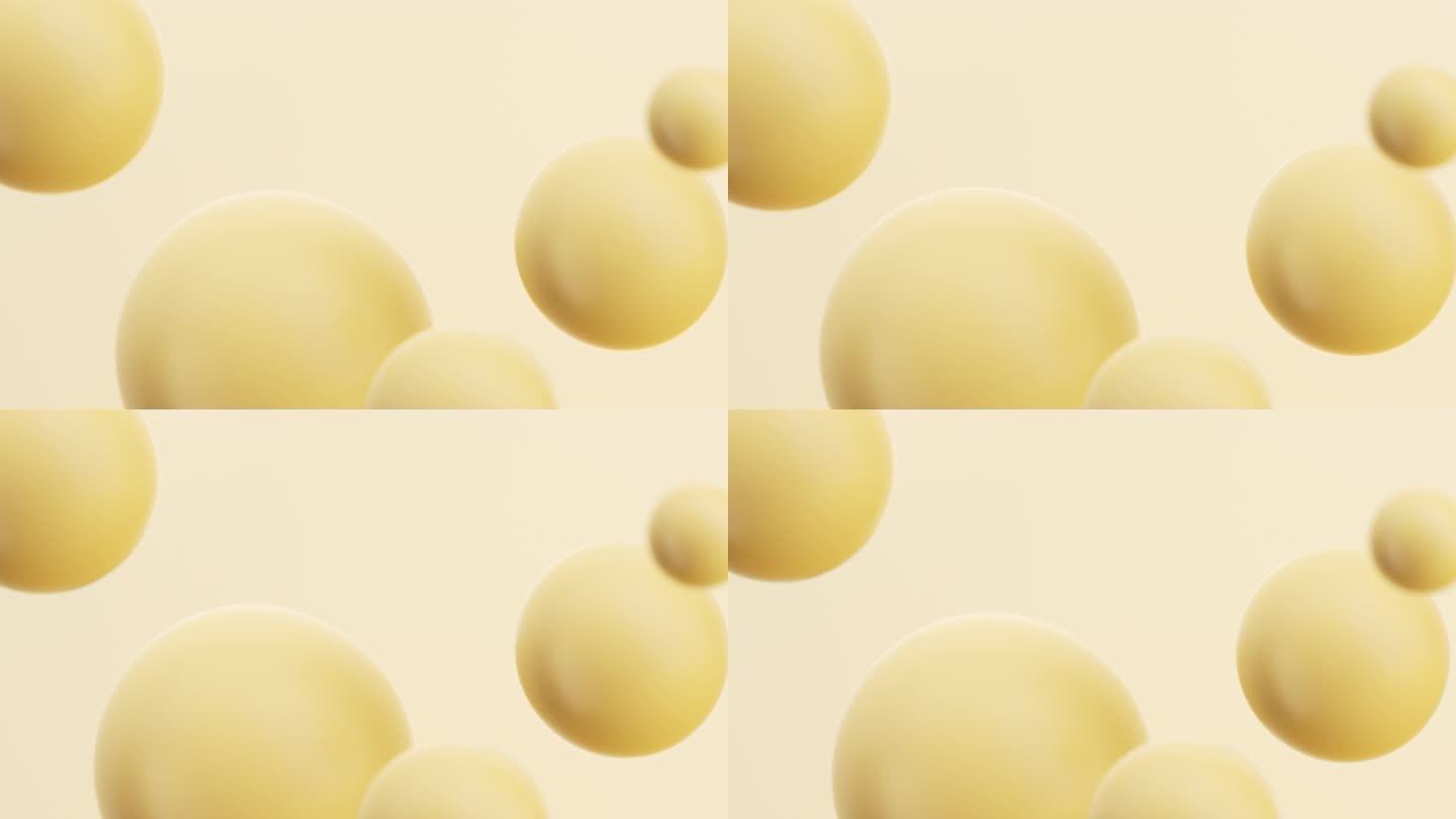 黄色简约球抽象图案背景