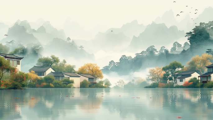 江南水乡背景