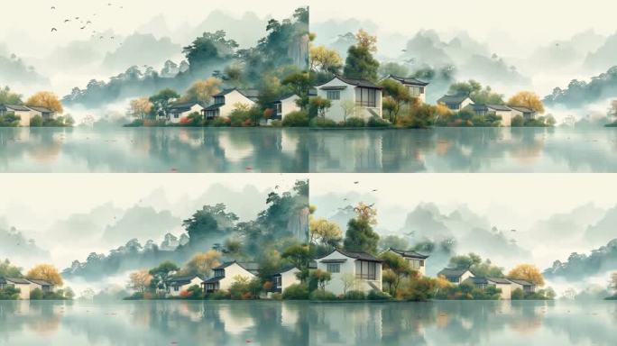 江南水乡背景