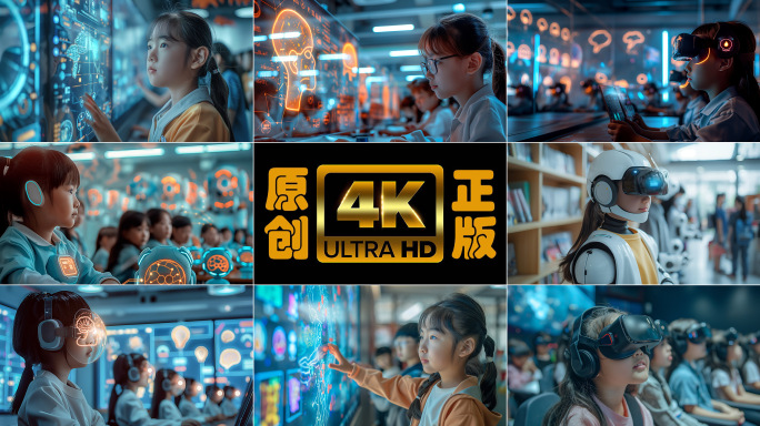 小学生在学习如何使用人工智能