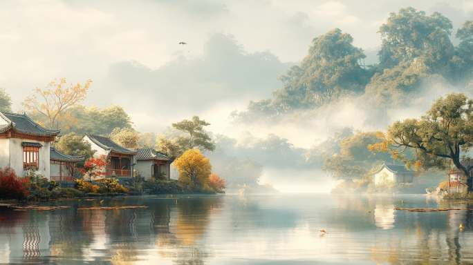 江南水乡背景