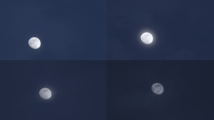 月亮升起延时空镜