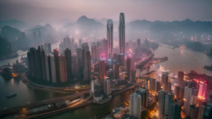 中国未来科技化概念城市