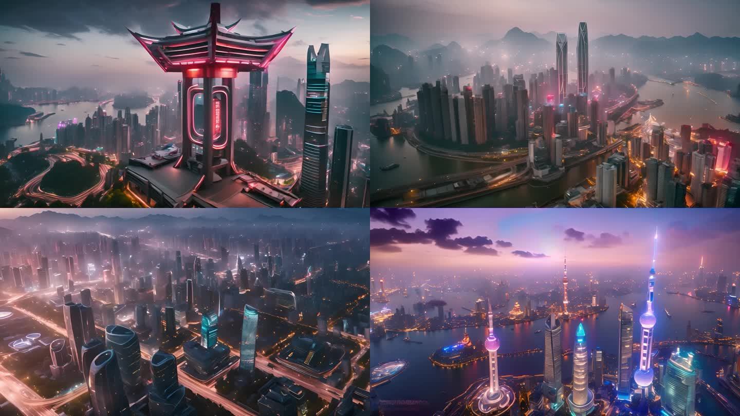 中国未来科技化概念城市