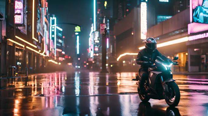 城市骑摩托车人的人