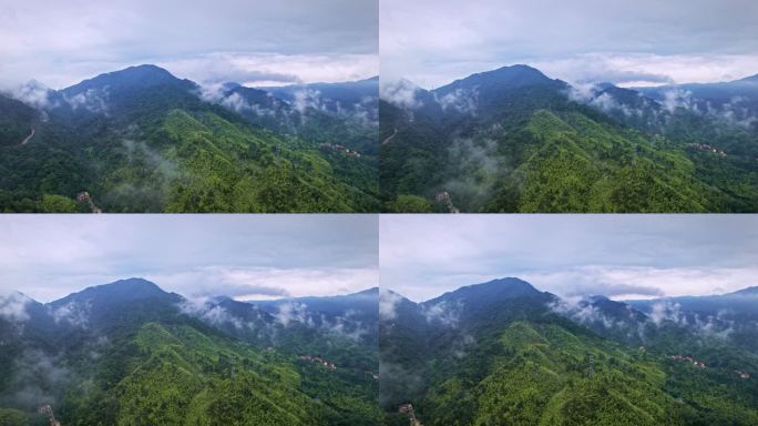 山区森林南昆山国家森林公园山村航拍