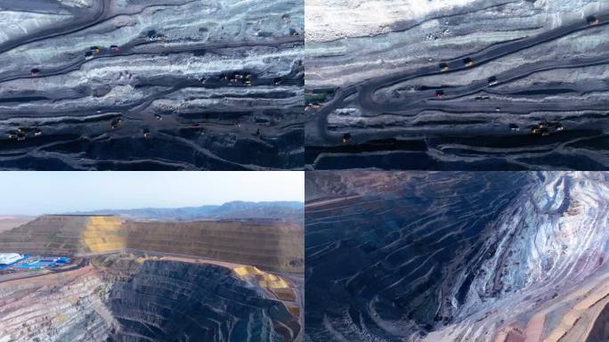 乌海大型露天煤矿采坑5K素材