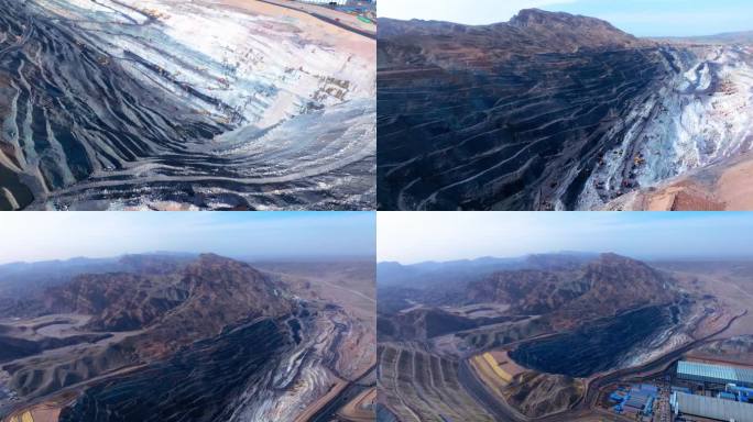 乌海大型露天煤矿采坑5K素材