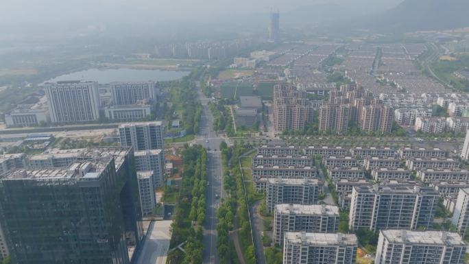 浙江安吉城市航拍2024在建4K原创空境