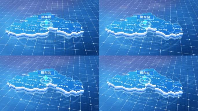 揭东区蓝色三维科技区位地图