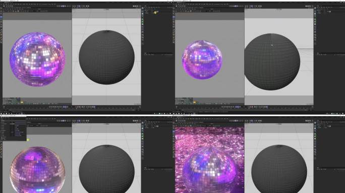 迪斯科灯球C4D OC材质