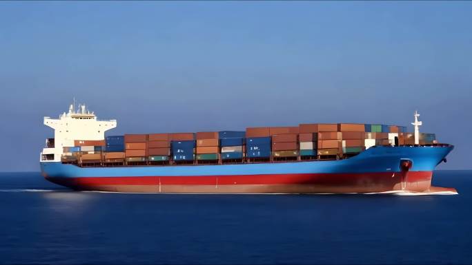 货轮集装箱海上贸易运输