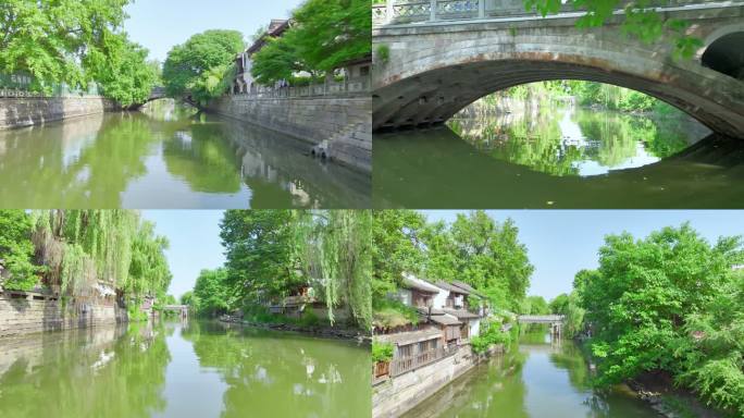 浙江杭州小河直街文化古迹航拍旅游3
