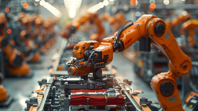 新质生产力ai机器人工厂素材