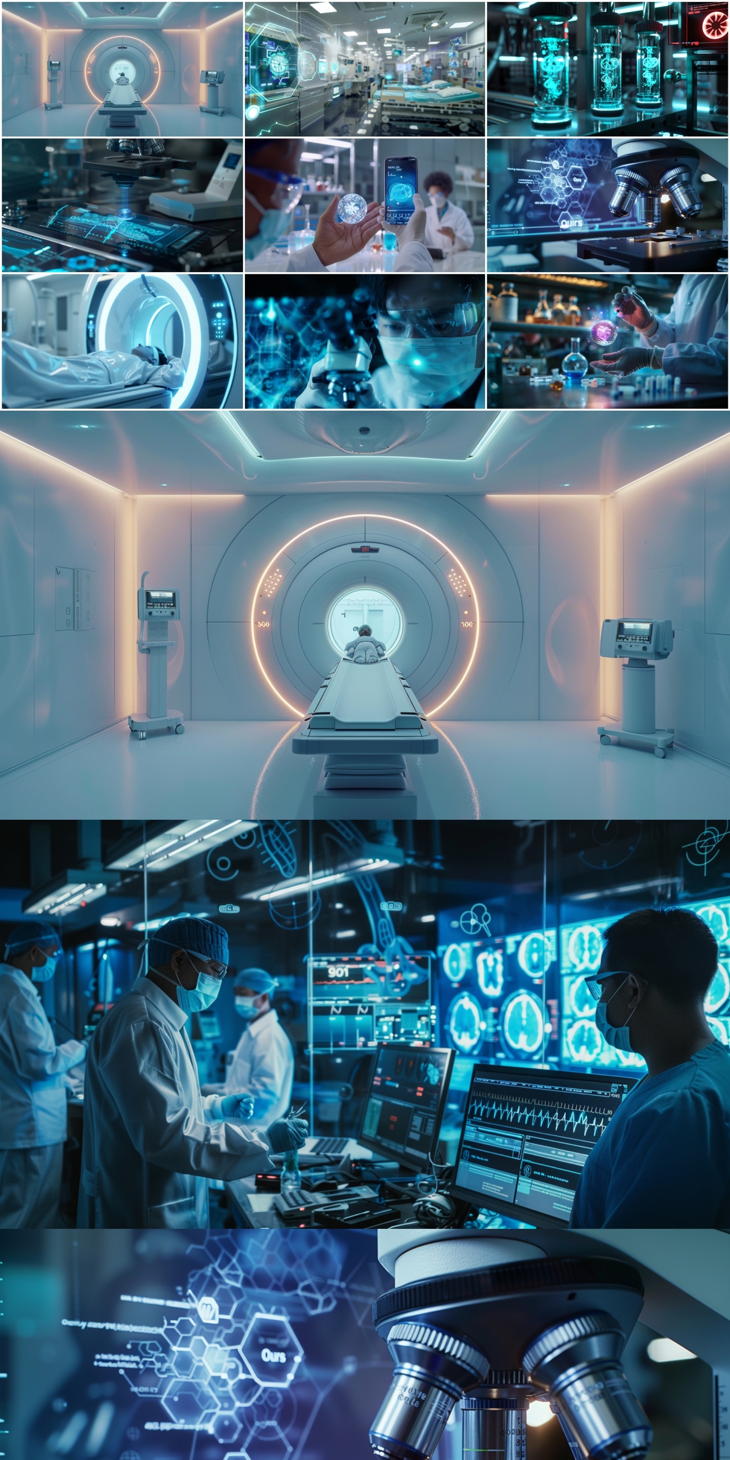 医疗智慧医院科技CT体检医生健康未来医院