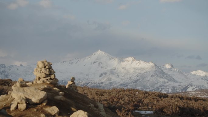 新都桥 渔子溪 雪山 延时