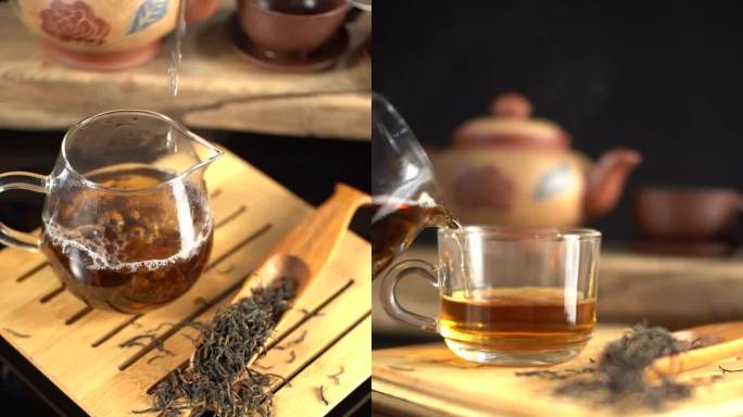 竖版茶叶冲泡 喝茶品茶 茶叶小视频展示