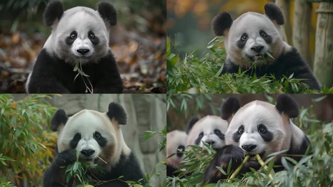 呆萌的大熊猫吃竹子国宝ai素材原创9_1
