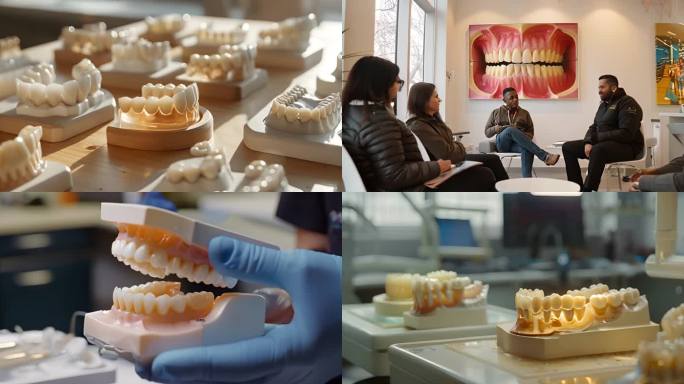 牙模视频 牙齿模型 口腔模型 牙科教学