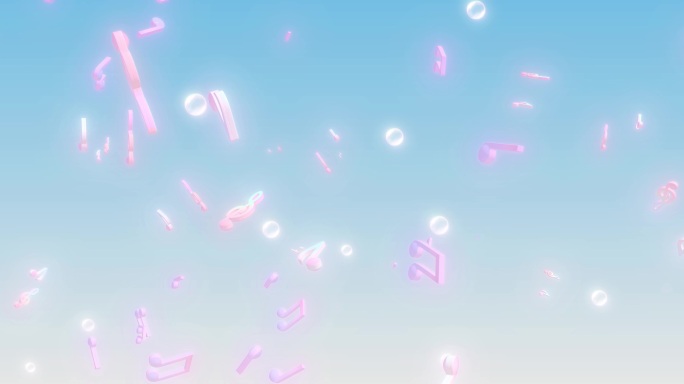 浪漫可爱炫彩音符音符背景动感音符音符律动