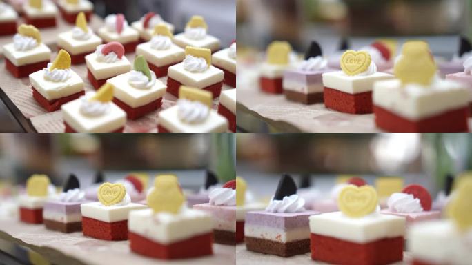 蛋糕 圣诞色 红色 甜食 食物