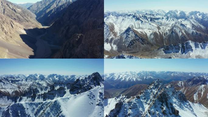【4K原创】航拍新疆独库公路天山雪山山脉