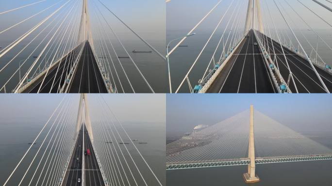 长江大桥立体交通斜拉索大国重器