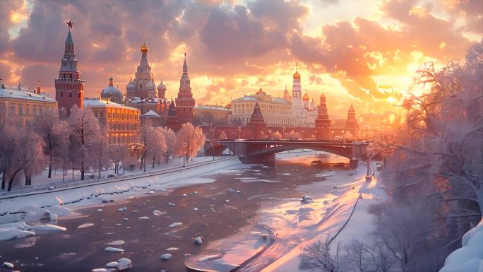 俄罗斯莫斯科城市风景风光ai素材原创