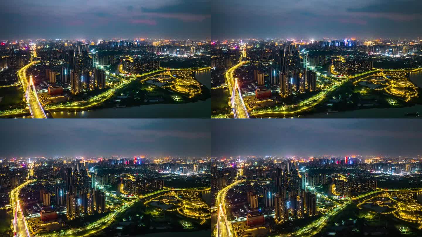 佛山夜景航拍大景延时3